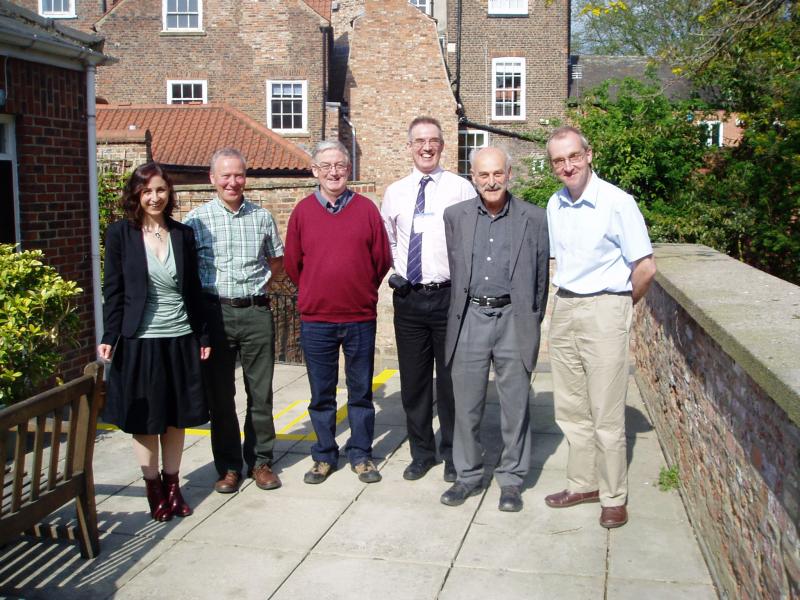 Mike Frost (3rd from right) with the speakers from the 2014 Historical Section meeting, York. (L to R - Dr Emily Winterburn, David Sellers, Gerard Gilligan, Mike Frost, Mike Maunder, Prof Tom McLeish - image courtesy Lee Macdonald)