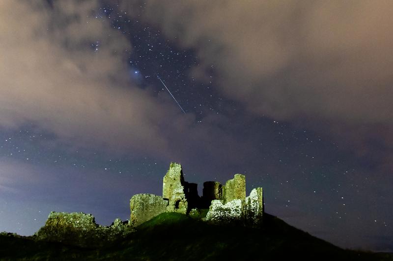 Geminid Meteor Display 2020, taken at Duffus Castle, Moray, Scotland by Alan C Tough