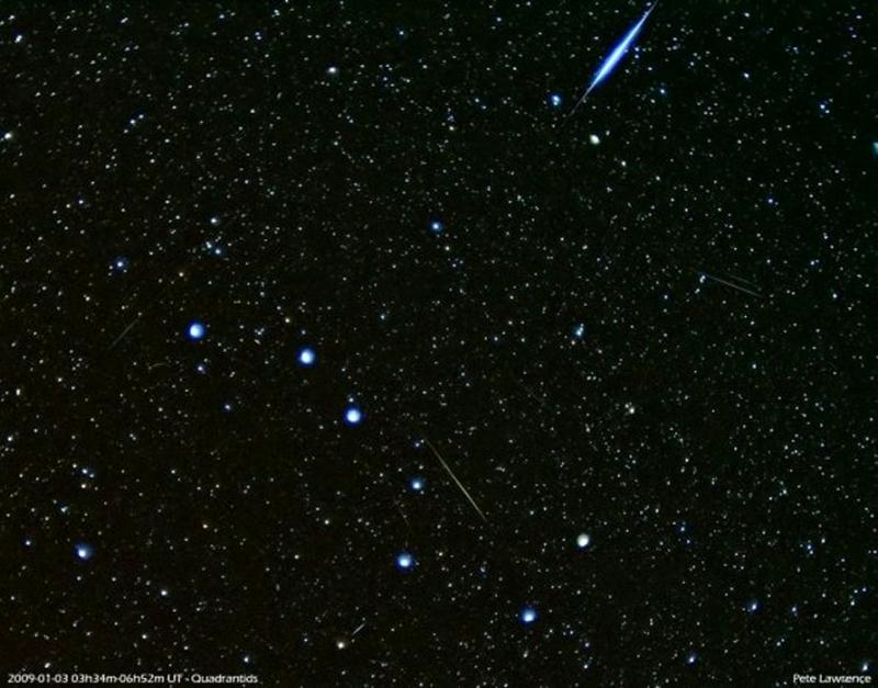 Image if the plough and meteors