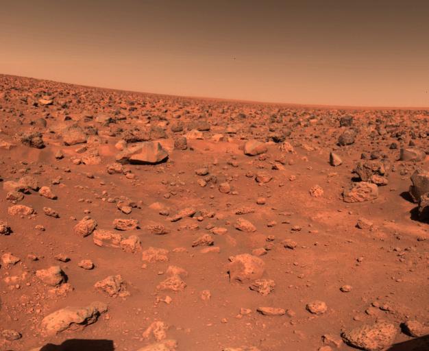 The Viking landers returned stunning colour images of the Martian landscape from 1976 until 1980.