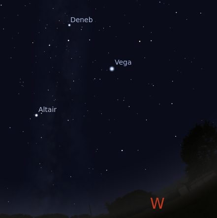The summer triangle is a familiar sight at this time of year.