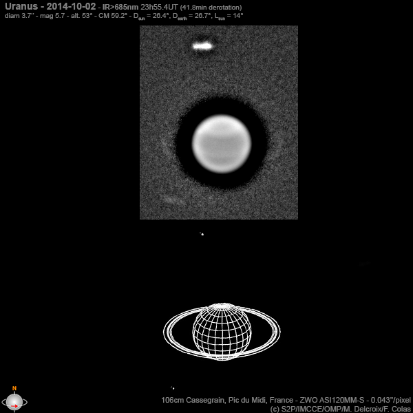 Uranus and ring, 2014-10-02