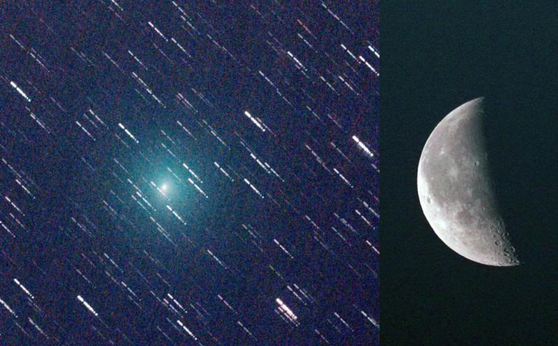 Comet 41P and the Moon at the same scale