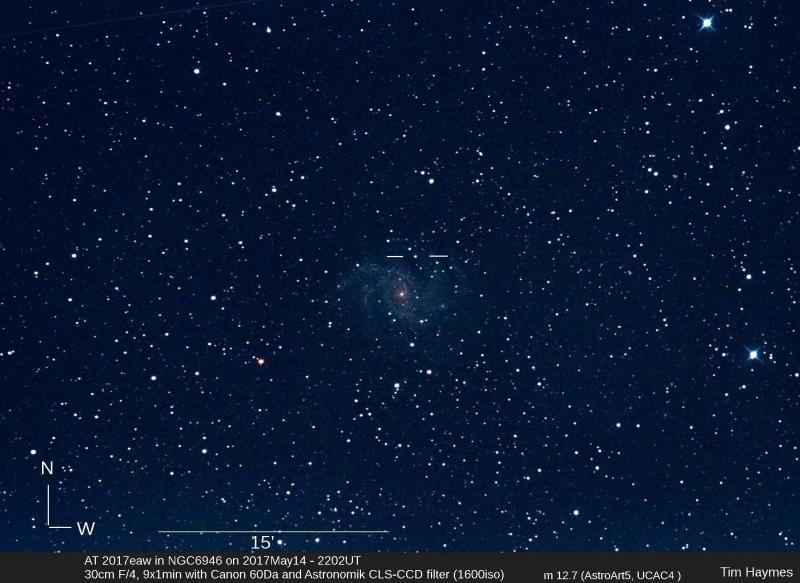 NGC 6946 with SN 2017eaw by Tim Haymes