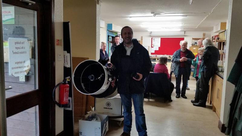 Gary Gilbert and several other attendees went on to visit LIverpool AS's observatory at Pex Hill (image Wendy Taylor)