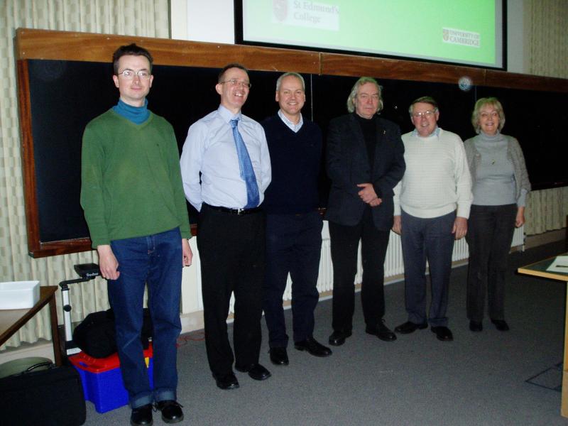 The speakers and organisers - Lee Macdonald, Mike Frost, Jeremy Shears, Bob Marriott, Simon Mitton and Jacqueline Mitton (Jay Tate also spoke)