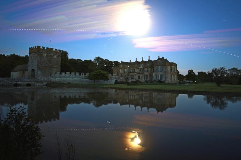 The International Space Station, photographed flying over Broughton Castle by Steve Knight, May 2015.