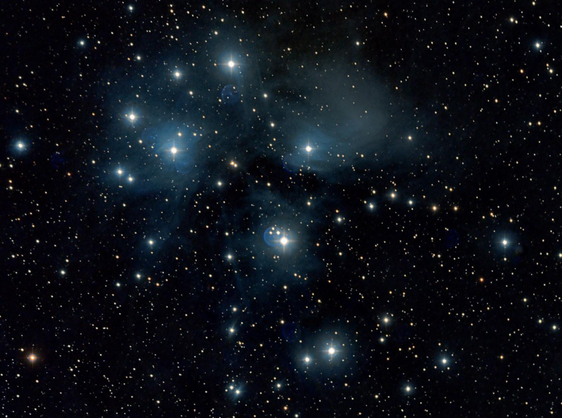 The Pleiades; an example of an open cluster (Image courtesy Graham Roberts).