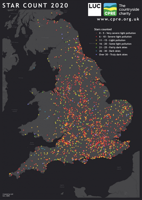 Map of the Star Count 2020