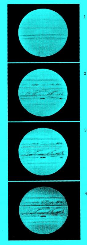 Figure 3. A series of stepwise sketches of Jupiter from the ALPO Japan Planet Guidebook 2.