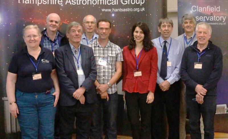 Speakers at the 2019 September ARPS Meeting (left to right): Peta Bosley, Martin Fowler, Steve Futcher, Richard Miles, Mark Salisbury, Anastasia Kokori, Roger Dymock, Tim Haymes and Peter Birtwhistle. (Photo courtesy of Steve Bosley)