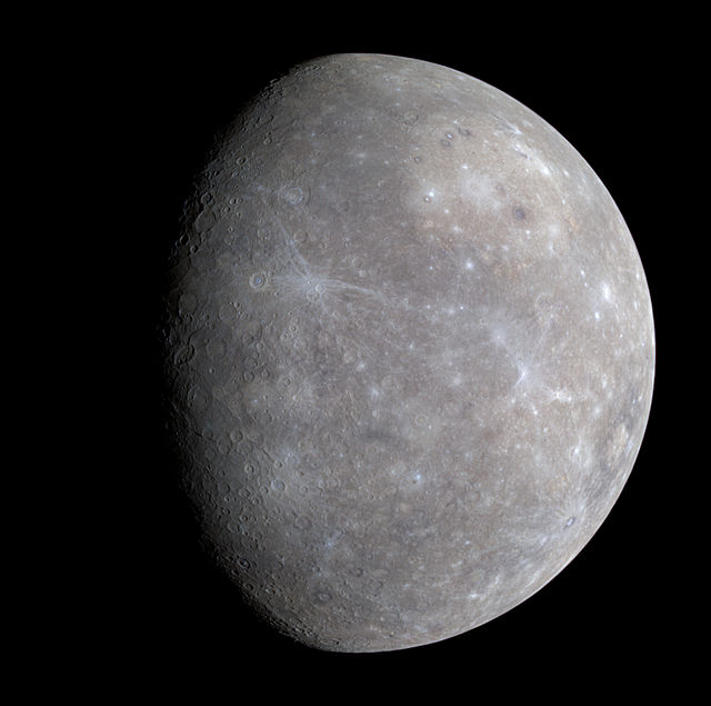 Figure 3. Colour image of Mercury captured by Messenger. Credit: NASA/JHUAPL.