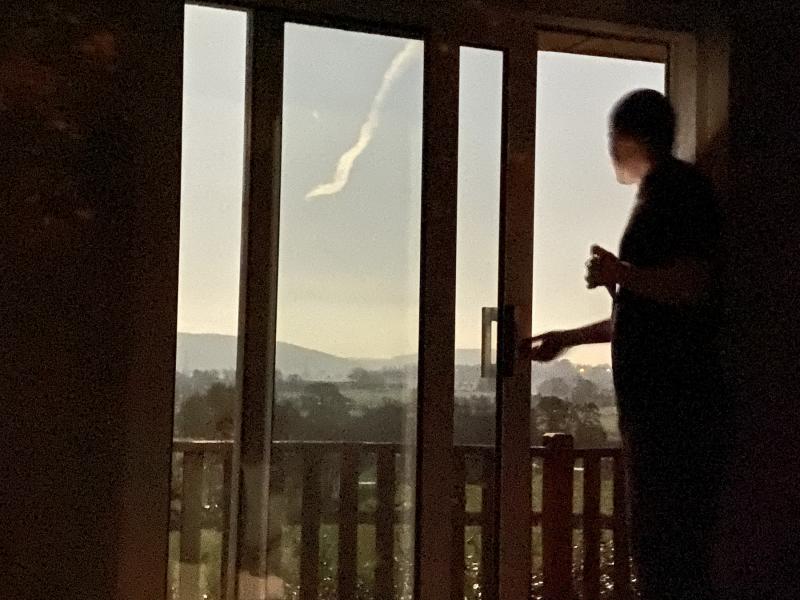 The meteor’s persistent train illuminated by the full Moon, as seen from Dinedor, Herefordshire. Credit - Craig 0. via IMO.net.