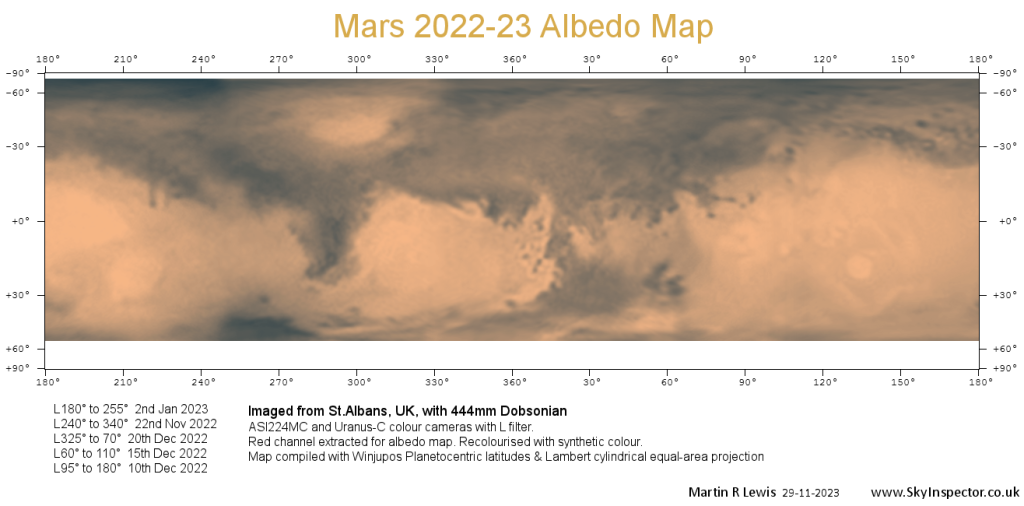 Mars 2022-23 Albedo Map Final MRLewis FULL SIZE