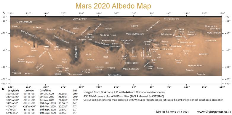 Mars 2020 Albedo Map