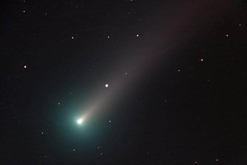 Comet C/2021 A1 (Leonard), imaged 2021 Nov 28. Courtesy of the University of Hertfordshire Observatory (CC BY-SA 2.0)