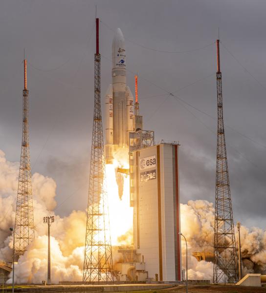 Launch, on 2021 Dec 25. ESA/CNES/Arianespace