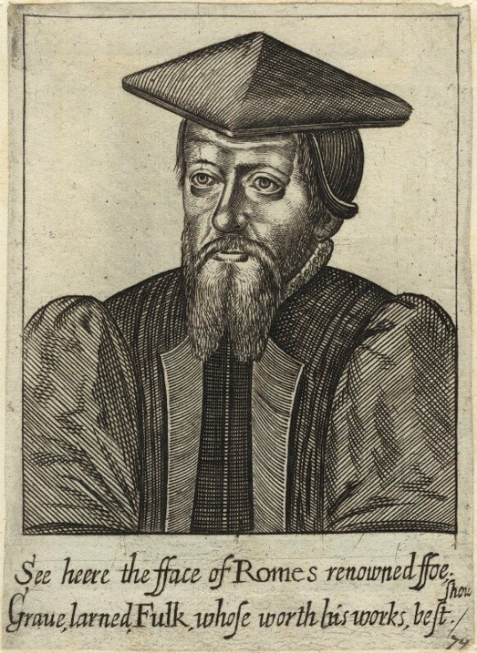 Figure 1. Contemporary engraving of the Puritan theologian William Fulke.