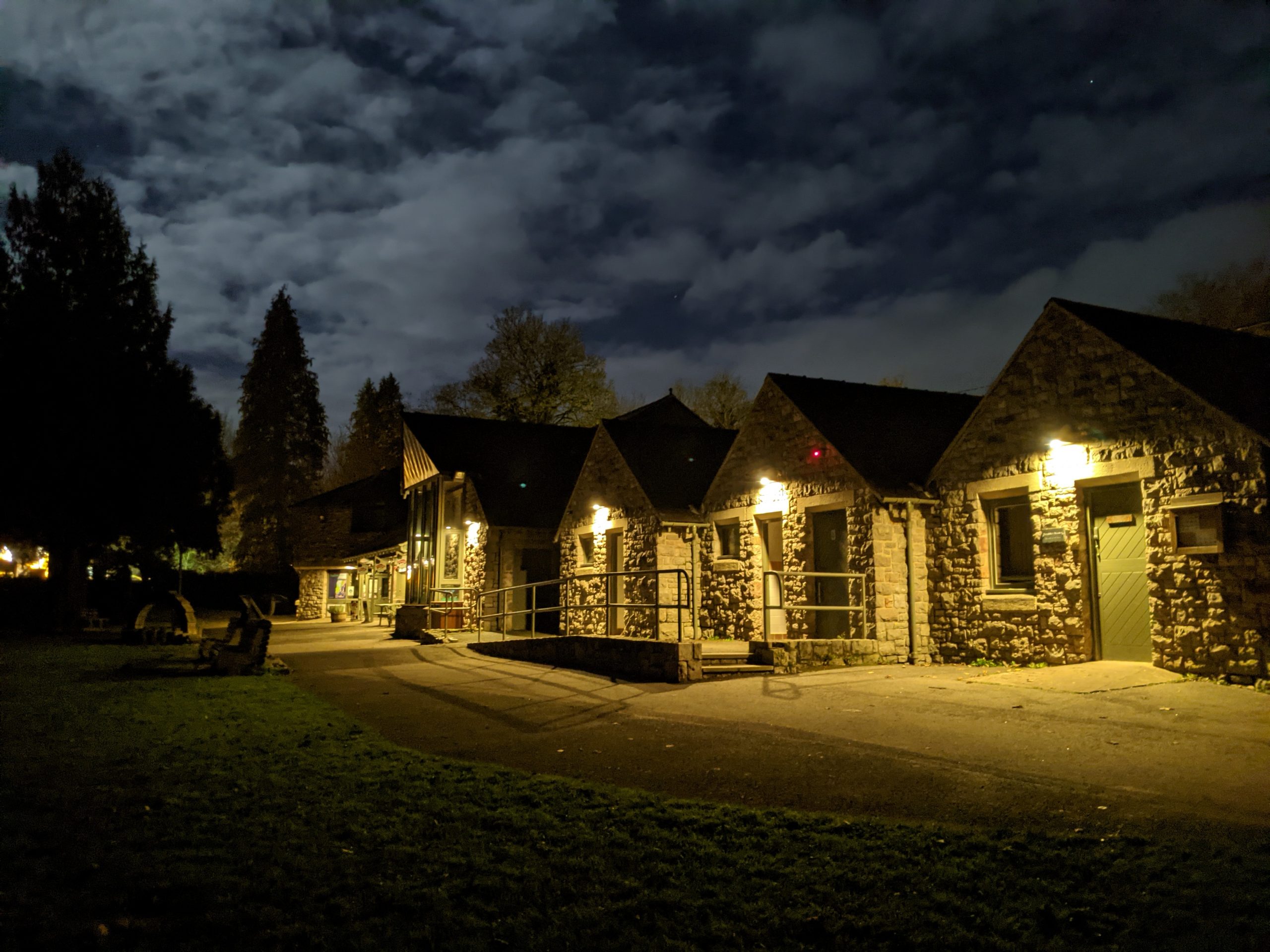 The Loggerheads Country Park’s new environmentally sensitive lights.