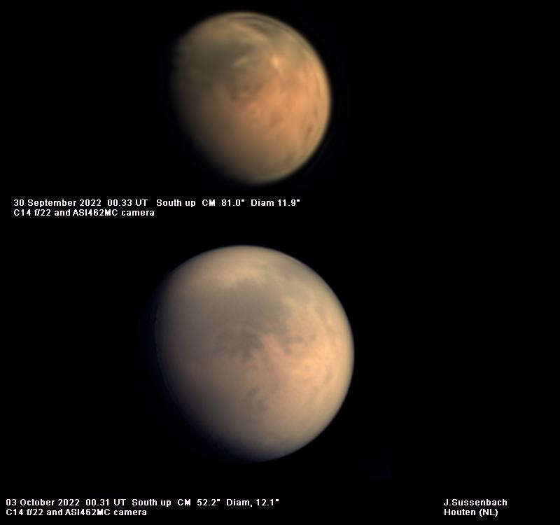 Mars 30 09 and 03 10 2022 by J Sussenbach