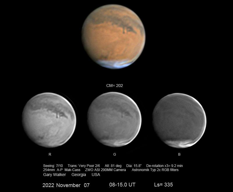 Mars Observed 07 Nov 2022 by Gary Walker