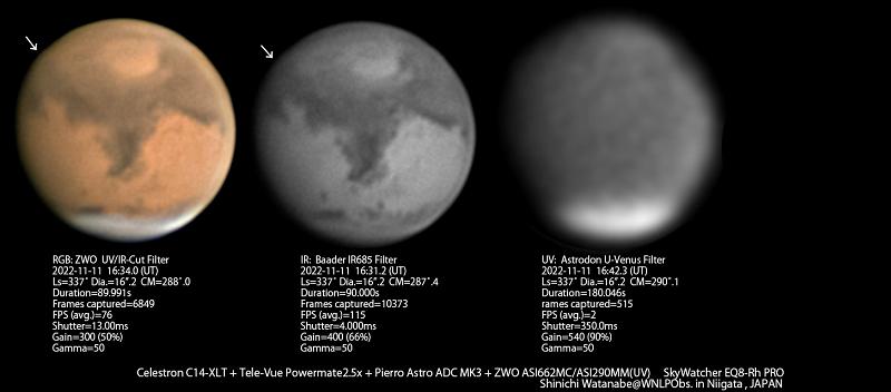 Mars Observed 11 Nov 2022 by Shinichi Watanabe