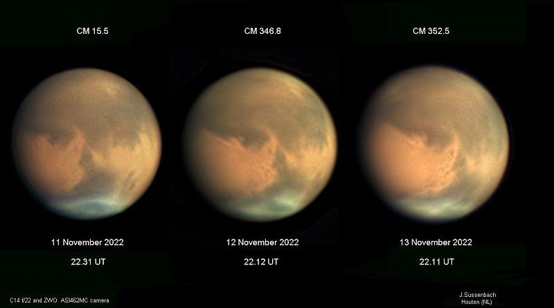 Mars Observed 11 to 13 November 2022 by J Sussenbach