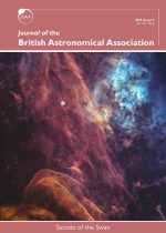 The cover of the BAA Journal, showing emission nebulae in Cygnus and the words 'Secrets of the Swan'