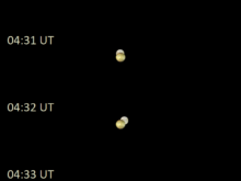 Galilean moon occultation sequence using WinJupos.