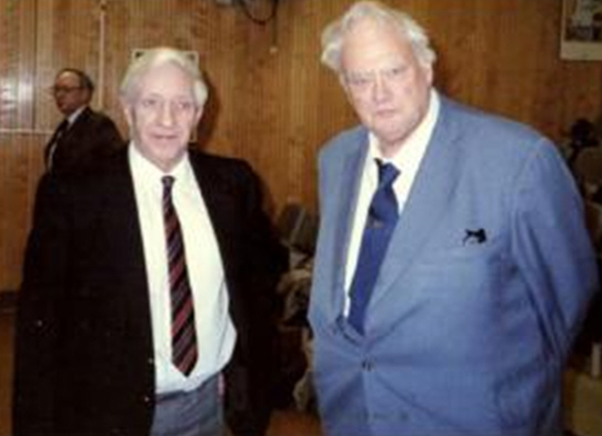 Peter Foley (left) with Patrick Moore